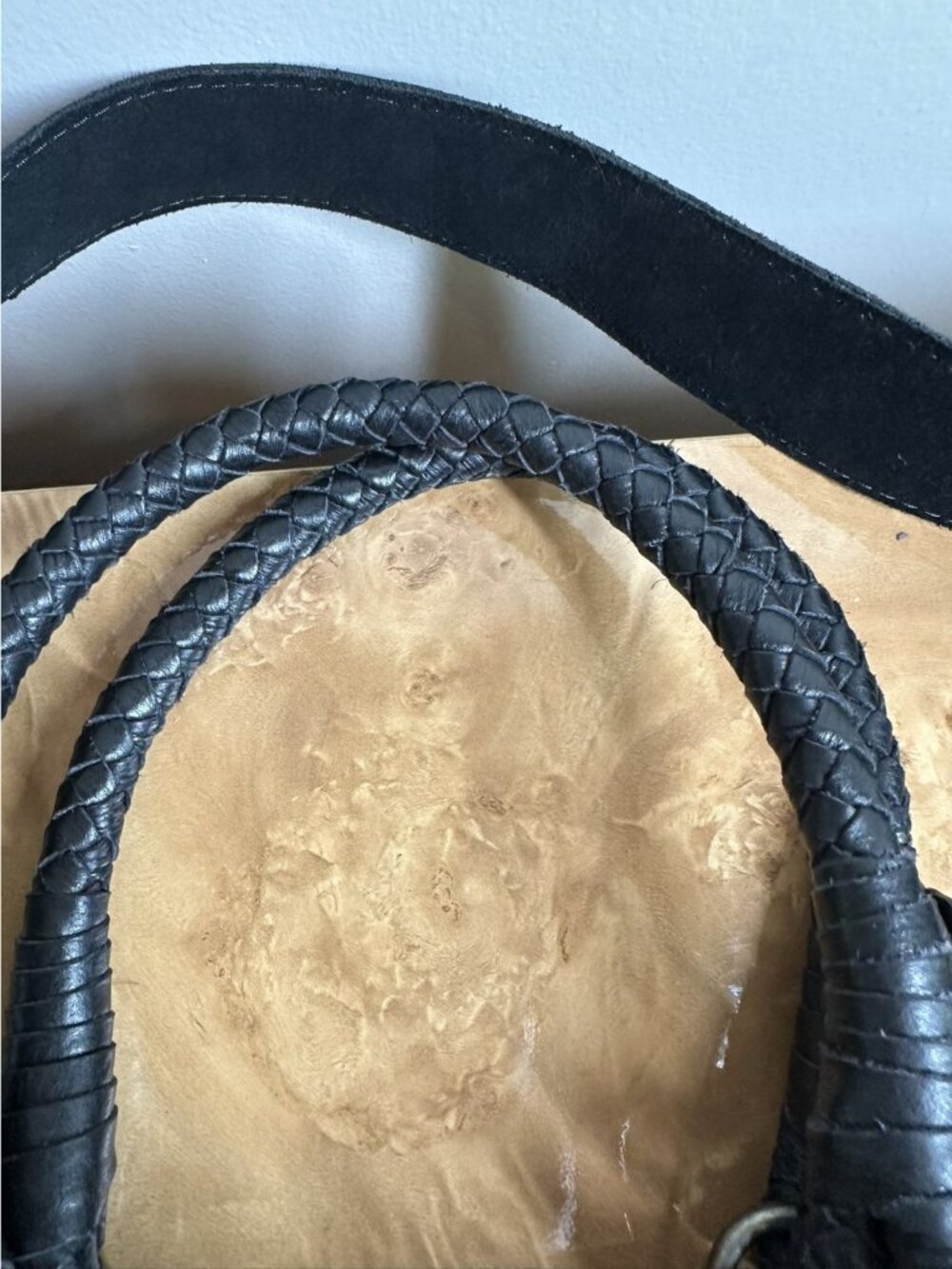 Idyllwind Black Leather & Suede Western Crossbody Tote Bag Embroidered Strap - Picture 4 of 9